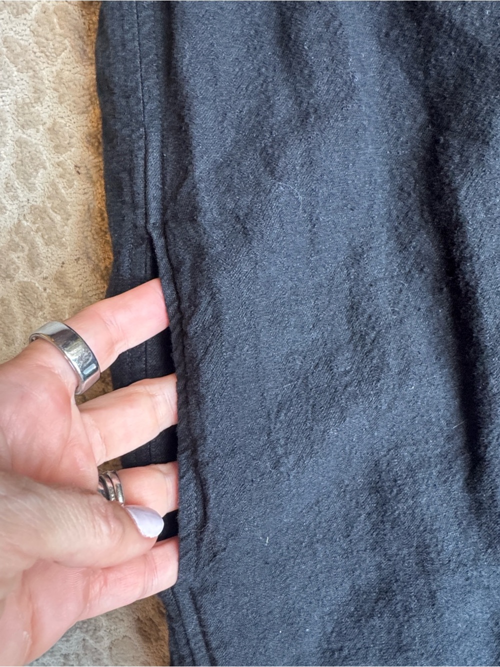 Splendid Linen Cotton Blend Black Mini Shift Dress, size XS - Picture 3 of 6